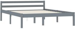 vidaXL Cadru de pat, gri, 120 x 200 cm, lemn masiv de pin (283198) - vidaxl