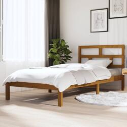vidaXL Cadru de pat, maro miere, 100x200 cm, lemn masiv de pin (3101211)