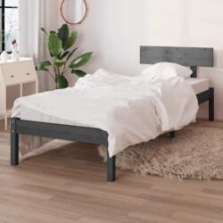 vidaXL 810109 Bed Frame Grey Solid Wood Pine 75x190 cm 2FT6 Small Single (810109)