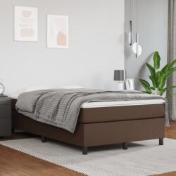 vidaXL Cadru de pat box spring, maro, 120x200 cm, piele ecologică (3121038)