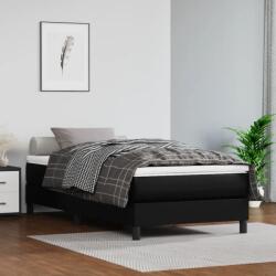 vidaXL Cadru de pat box spring, negru, 100x200 cm, piele ecologică (3120682) - vidaxl