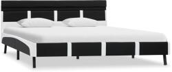 vidaXL Cadru de pat cu LED-uri, negru, 120 x 200 cm, piele ecologică (280303)