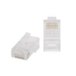 VEZ RJ45 Cat5 csatlakozó UTP patch kábelre, 100db/csomag 05232 (05232)