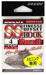 DEC Decoy Worm19 Ss Hook #4 Ns Black 9pcs/bag (jde41904) - fishingoutlet