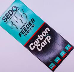 SEDO Carbon Carp Feeder - microszakállas előkötött Feeder előke 10-es horog, 7-mm csalitüske 0, 10-es fonott