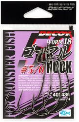 DEC Decoy Worm18 5/0 Hook #5/0 Ns Black 4pcs/bag (jde41850) - fishingoutlet