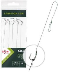 Carp Zoom FC Power Feeder Rig KO. 9 kötött method előke, 10 cm, #12; 10 mm; o0, 18 mm, 5 db (CZ6611) - fishingoutlet