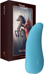 FairyGasm Vibrator ThrillLeaf FairyGasm, 10 Moduri Vibratii, Silicon, USB, Albastru, 9.8 cm Vibrator