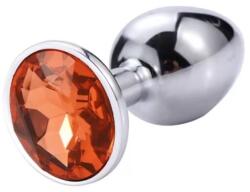 Passion Labs Dop Anal Metallic Buttplug, Medium, Argintiu/Portocaliu, Passion Labs