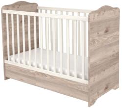 Hubners Patut copii din lemn cu sertar Hubners Sofia 120x60 cm crem nisip - hubners