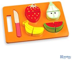 ANDREU Toys Set Fructe din lemn de taiat Andreu Toys (16402) Bucatarie copii