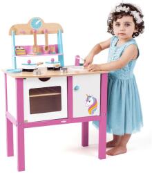 Woodyland Bucatarie din lemn Woody cu accesorii - Unicorn (90255) Bucatarie copii