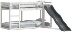 vidaXL fehér tömör fenyő emeletes ágy csúszdával és létrával 90x190 cm (3284246) - pepita
