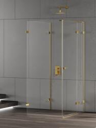 NEW TRENDY Eventa Gold Shine zuhanykabin 90x80 cm négyszögletes arany fényes/átlátszó üveg EXK-4823 (EXK4823)