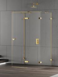 NEW TRENDY Eventa Gold Shine zuhanykabin 90x80 cm négyszögletes arany fényes/átlátszó üveg EXK-4795 (EXK4795)