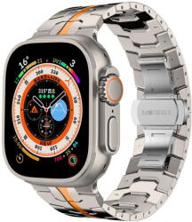 Tech-protect Curea otel inoxidabil Tech-Protect Stainless Line compatibila cu Apple Watch 4/5/6/7/8/9/SE/Ultra1/2 42/44/45/49mm Titanium/Orange (5906203697311)