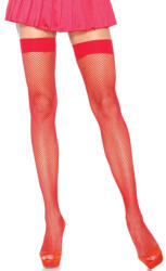 Leg Avenue Nylon Fishnet Thigh Highs Red