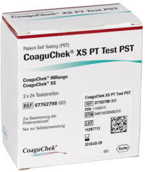 CoaguChek INRange XS PT PST tesztcsík 48 db, új CoaguChek INRange készülékhez