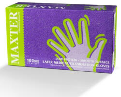 Maxter latex porozott 5.5gr vizsgálókesztyű, S, 100 db-os