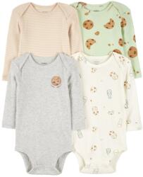 Carter´s CARTER'S Body hosszú ujjú Milk&Cookies semleges 4db 12hó/méret 80