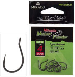 Mikado Method Feeder MF13 4 Füles, Szakállas Pontyozó Horog 10db (HMF13-04)