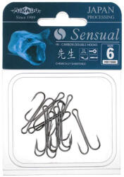 Mikado Sensual Double 2 Füles Szakállas Kétágú Ragadozóhalas Horog 8db (HS11040-2B)