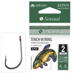 Mikado Sensual Tench W/Ring 10 Füles, Szakállas Keszegező Horog 10db (HS9409-10B)