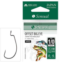 Mikado Sensual Offset Big Eye 6 Füles Szakállas Offset Horog 5db (HS3315-6-BN)