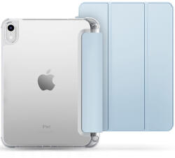 Apple iPad 10.9 (2022) / iPad 11 (2025), mappa tok, közepesen ütésálló, érintőceruza tartó, érintőceruza nélkül, átlátszó hátlap, Smart Case, TP SC Pen Holder Hybrid, világoskék