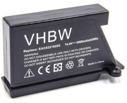 LG HomBot VR5943 VR5943L VR6140LV VR6170LVM VR6171LVM series 14.4V 3000mAh Li-Ion robotporszívó akku/akkumulátor