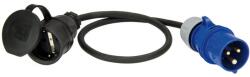 PCE Ipari dugvilla lengő lakókocsi adapter 2P+E 16A 3P 230V(50+60Hz) kék IP44 műanyag csavaros PCE (9007)