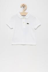 Lacoste gyerek pamut póló fehér, sima - fehér 152 - answear - 18 990 Ft