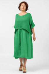 SHOPIKA Rochie suprapusa cu bluza plasa, din bumbac, verde intens Talie unica