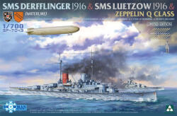 TAKOM SMS DERFFLINGER 1916 & SMS LUETZOW 1916 & ZEPPELIN Q CLASS (LIMITED EDITION 1: 700 (TAKSP7043)