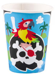 Kalóz Privateer papír pohár 8 db-os 250 ml (DPA990212166) - oliviashop