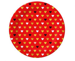  Szerelem XOXO Red papírtányér 6 db-os 18 cm (MLG165630)