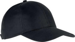 K-UP KP156 baseball sapka 6 paneles poliészter K-UP, Black-U (kp156bl-u)