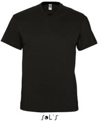 SOL'S Férfi VICTORY V-nyakú rövid ujjú póló, SOL'S SO11150, Deep Black-2XL (so11150dbl-2xl)