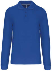 Kariban Férfi hosszú ujjú galléros piké póló, Kariban KA243, Light Royal Blue-2XL (ka243lro-2xl)