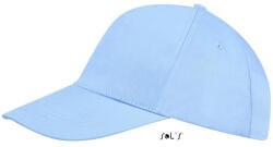 SOL'S Uniszex 5 paneles tépőzáras pamut baseball sapka, SOL'S SO88119, Sky Blue-U (so88119sb-u)