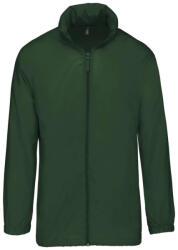 Kariban Uniszex rejtett kapucnis széldzseki, Kariban KA616, Forest Green-M (ka616fo-m)