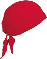 K-UP KP044 hátul megkötős pamut sapka, K-UP, Red-U (kp044re-u)