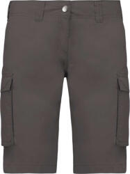 Kariban Női pamut bermuda sok zsebbel, Kariban KA756, Light Charcoal-34 (ka756lch-34)