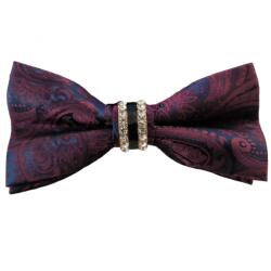 HARAHU Exclusive Csokornyakkendő-Bordó/Kék/Mintás KP30390