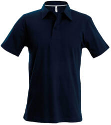 Kariban Férfi rövid ujjú galléros piké póló, Kariban KA241, Navy-4XL (ka241nv-4xl)