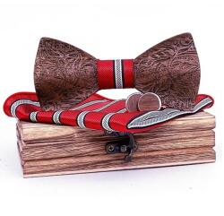 HARAHU EL-30891 Fa csokornyakkendő - Piros KP30891