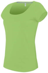 Kariban Női rövid ujjú, csónak nyakú pamut póló, Kariban KA384, Lime-XL (ka384li-xl)