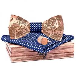 HARAHU LO-30920 fa csokornyakkendő - Fekete/Kék KP30920