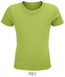 SOL'S Gyerek CRUSADER környakas rövid ujjú pamut póló, SOL'S SO03580, Apple Green-10A (so03580ag-10a)