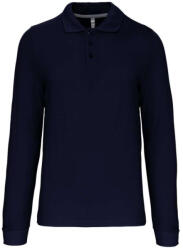 Kariban Férfi hosszú ujjú galléros piké póló, Kariban KA243, Navy-4XL (ka243nv-4xl)